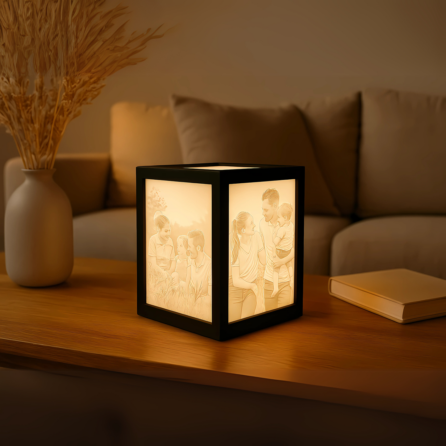Kişiye Özel 3D Lithophane Küp Lamba