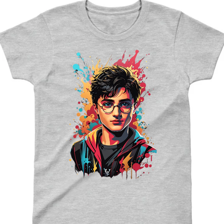 Renkli Harry Potter Çocuk T-shirt - %100 Pamuk