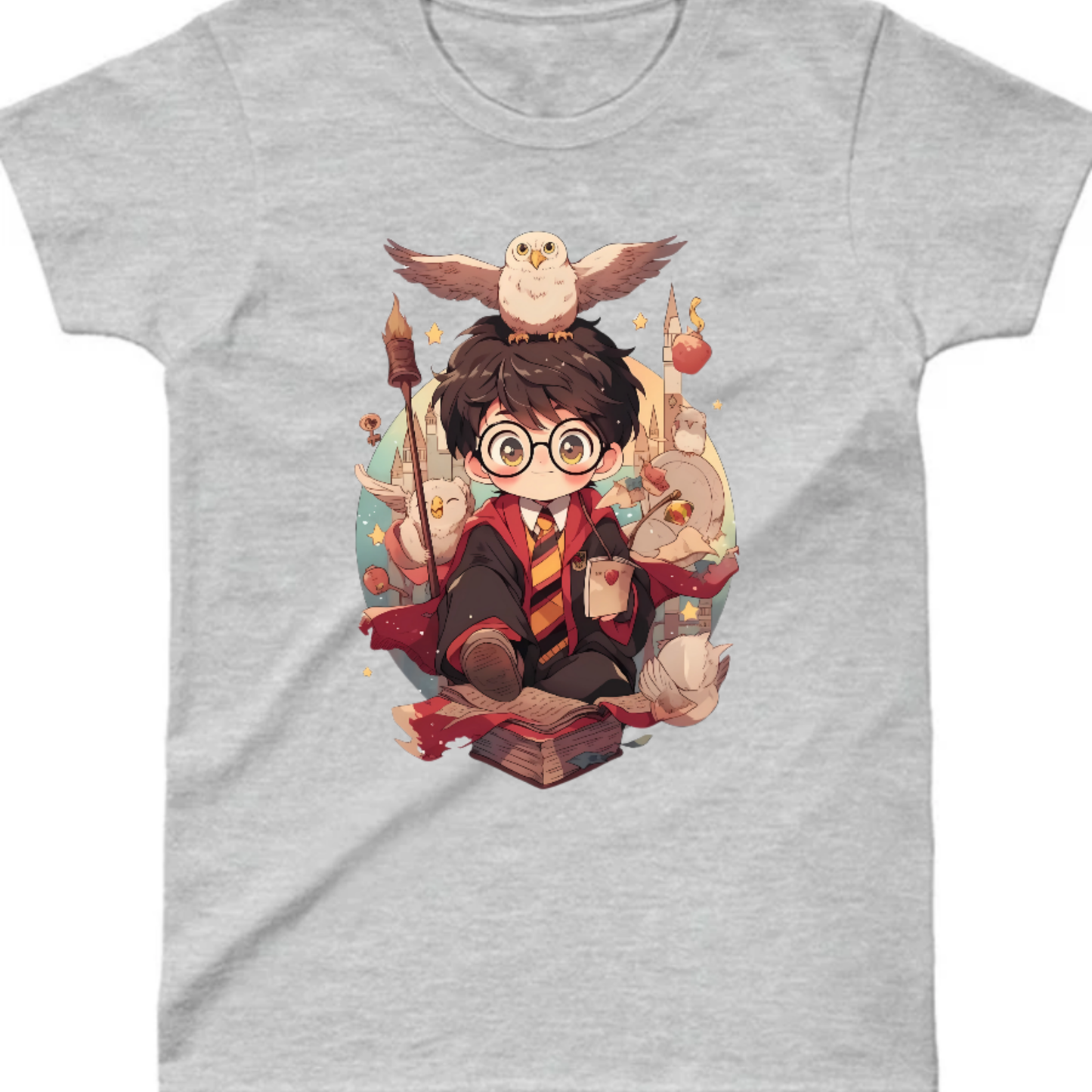 Harry Potter Çizgi Tarzı Çocuk T-shirt - %100 Pamuk