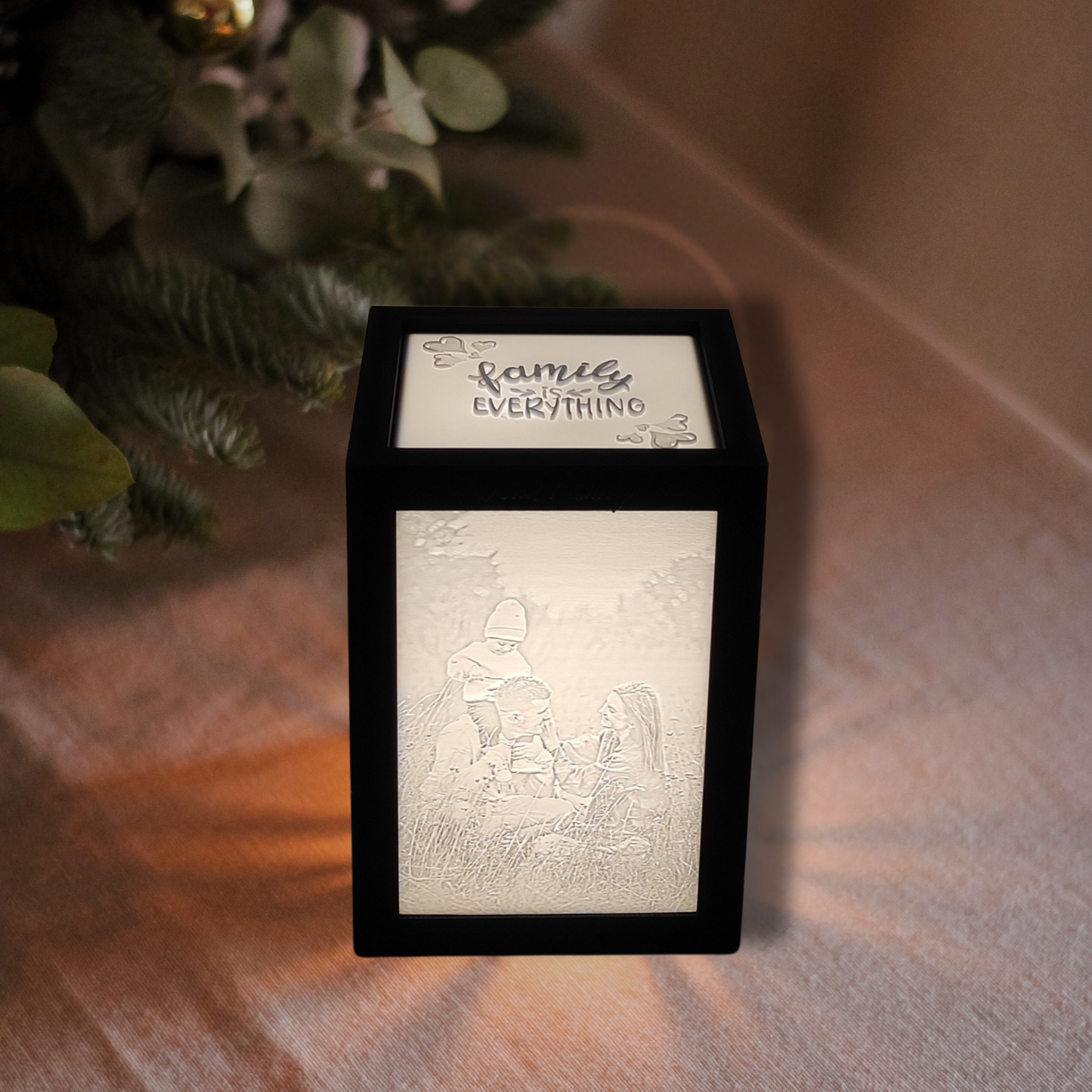 Kişiye Özel 3D Lithophane Küp Lamba