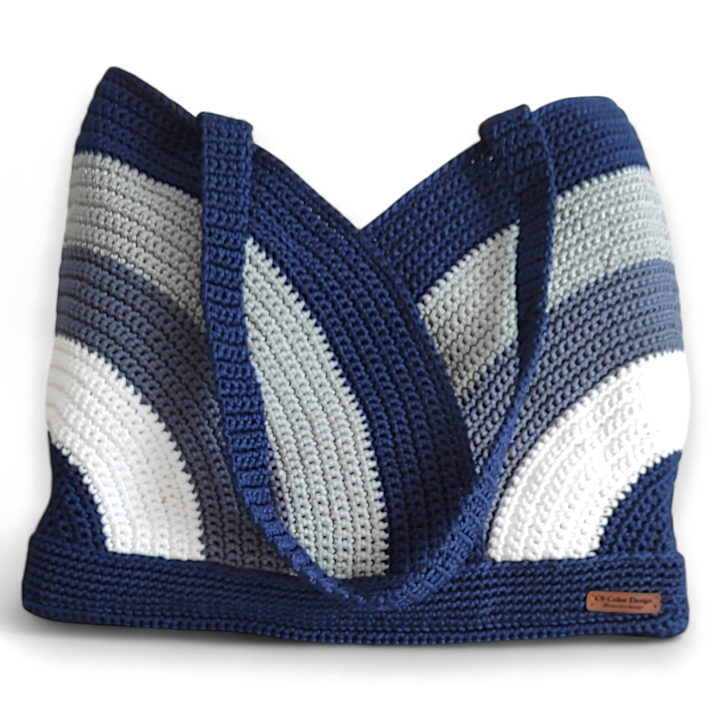 Boho Tarzı El Örgüsü Plaj Çantası Lacivert