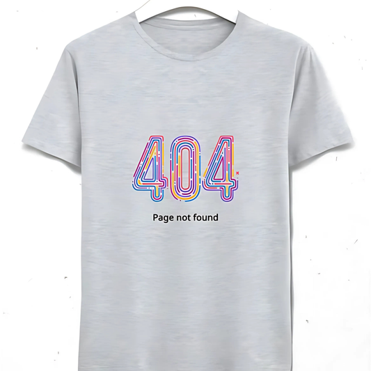 404 Page Not Found T-Shirt - %100 Pamuk - Unisex