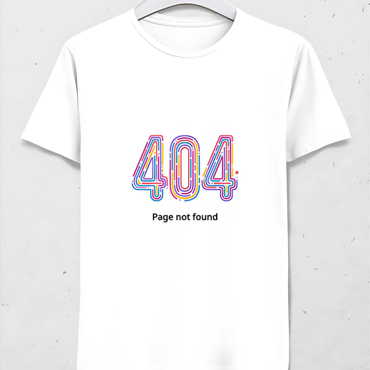 404 Page Not Found T-Shirt - %100 Pamuk - Erkek