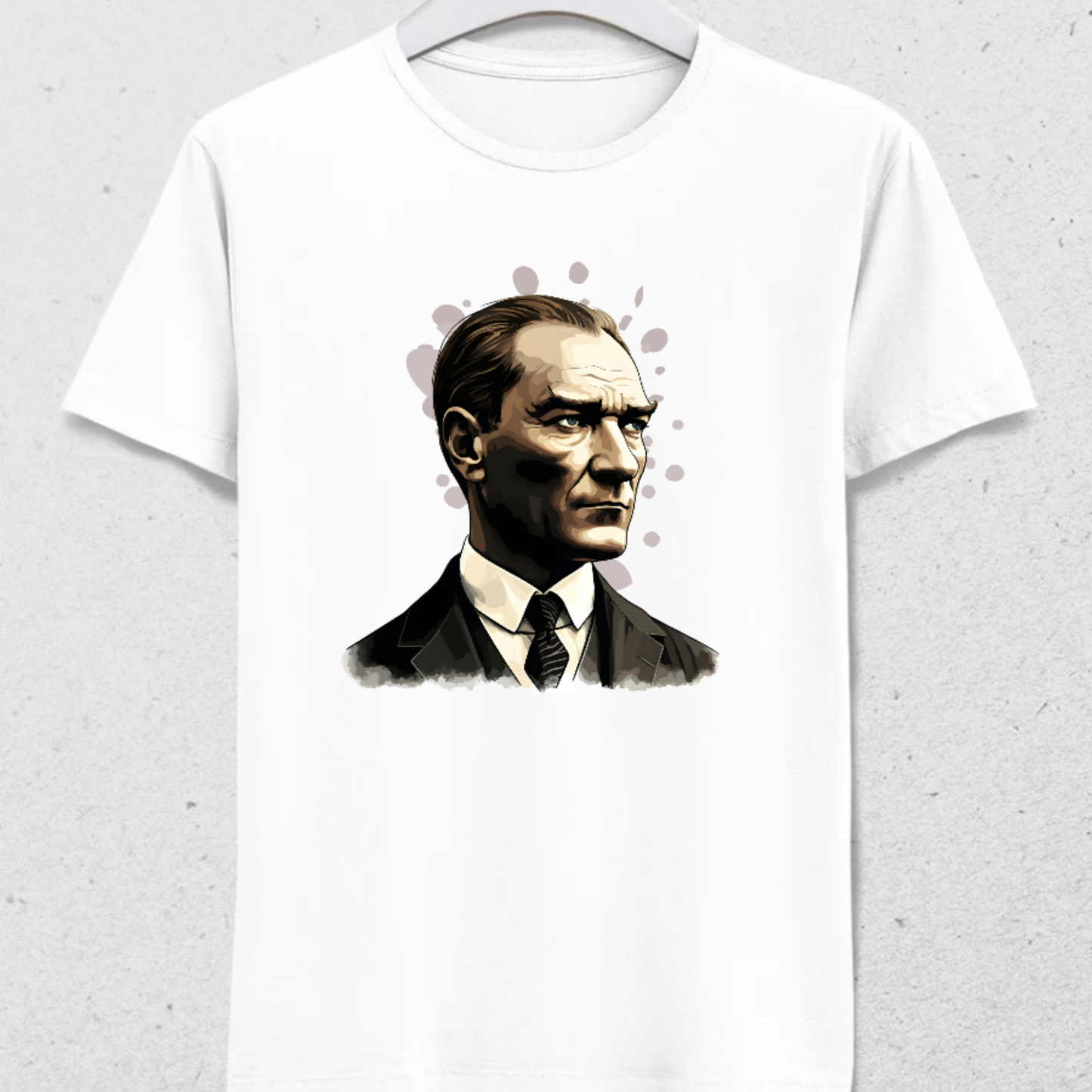 Atatürk Portreli T-Shirt - %100 Pamuk - Erkek