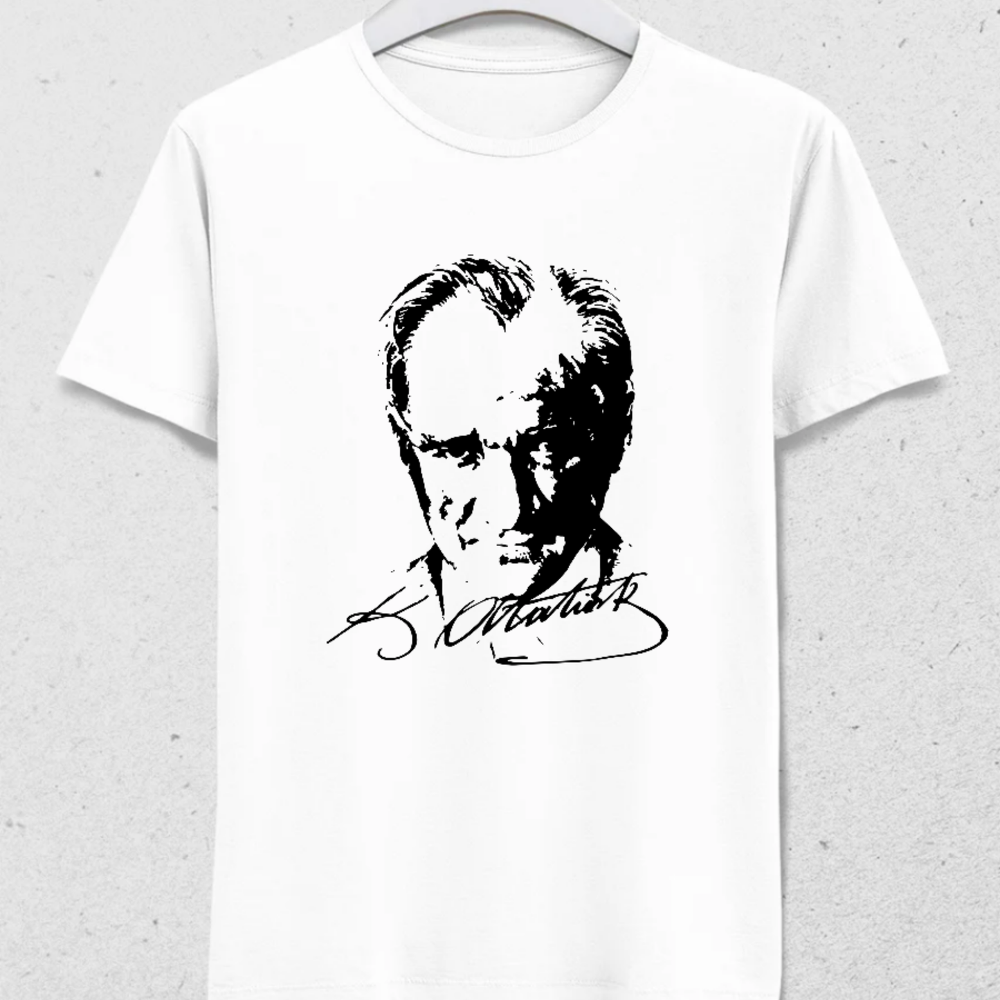 Atatürk Portresi T-Shirt - %100 Pamuk - Erkek