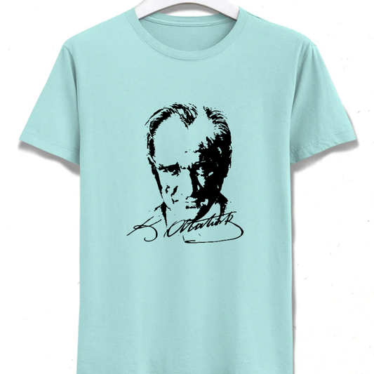 Atatürk Portresi T-Shirt - %100 Pamuk - Erkek