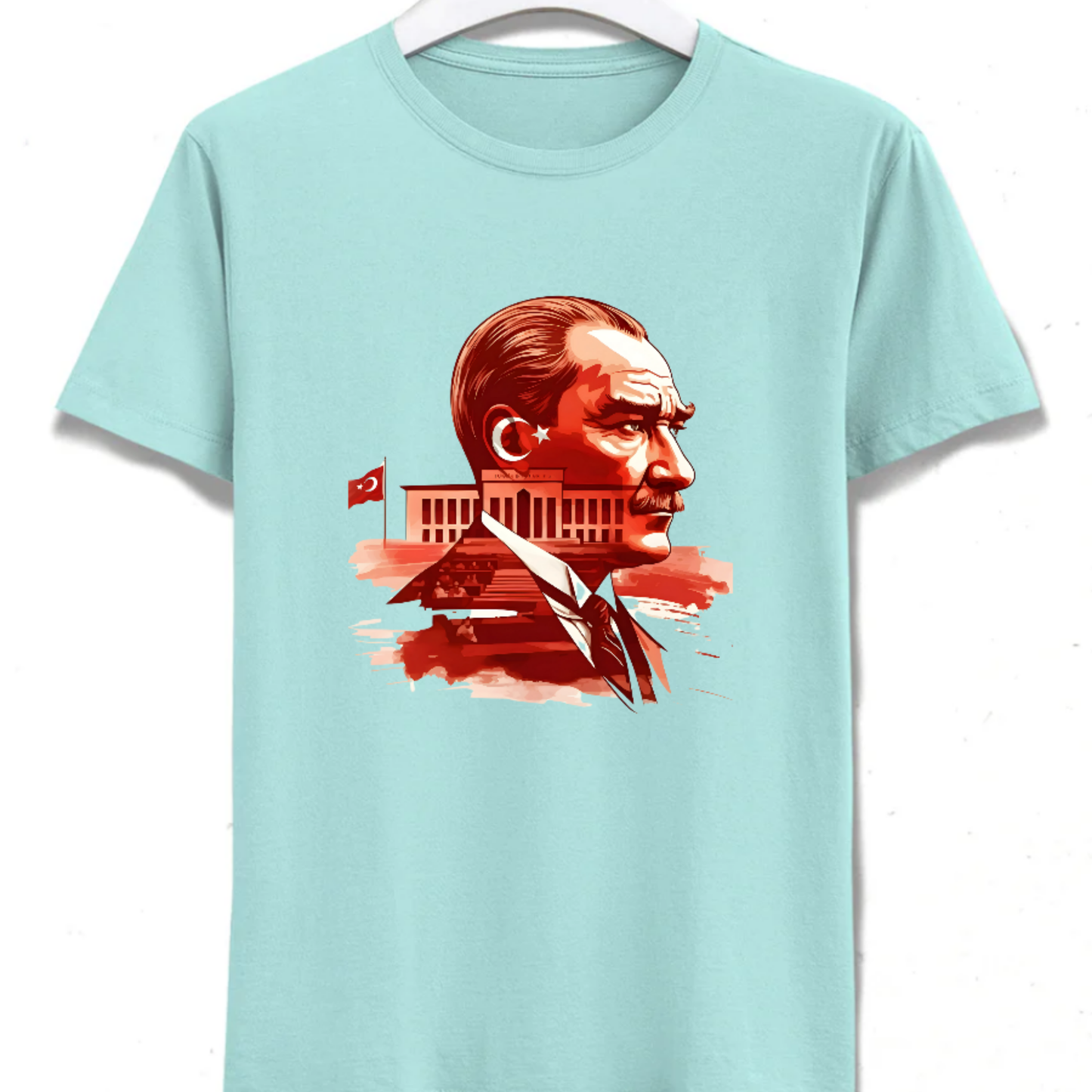 Atatürk Silüet T-Shirt - %100 Pamuk - Erkek