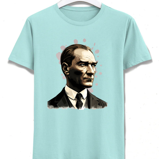 Atatürk Portreli T-Shirt - %100 Pamuk - Erkek