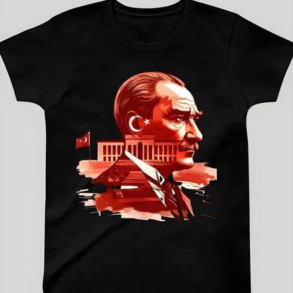 Atatürk Silüet Çocuk T-Shirt - %100 Pamuk