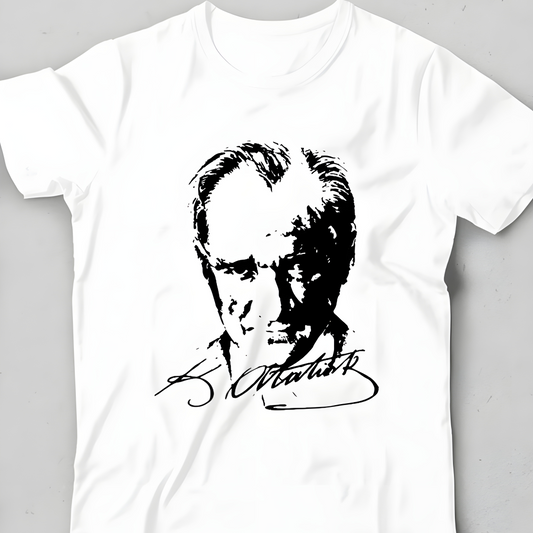 Atatürk Portresi Çocuk T-Shirt - %100 Pamuk