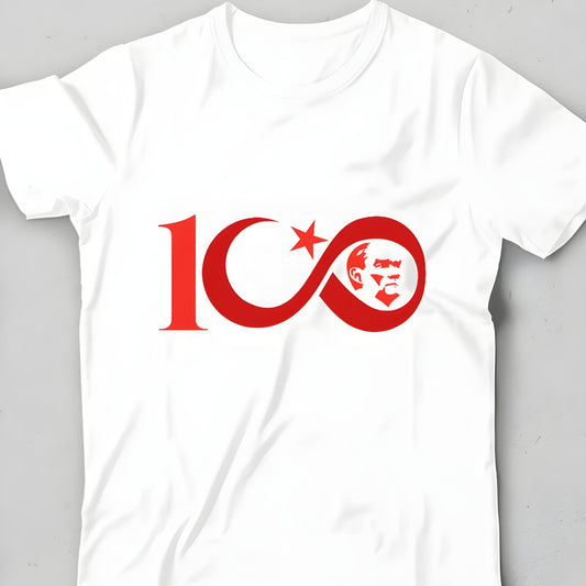 Sonsuzluk Sembolüyle Atatürk Tişört Çocuk T-Shirt - %100 Pamuk