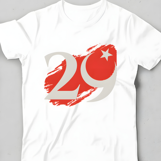 29 Ekim Temalı Çocuk T-Shirt - %100 Pamuk