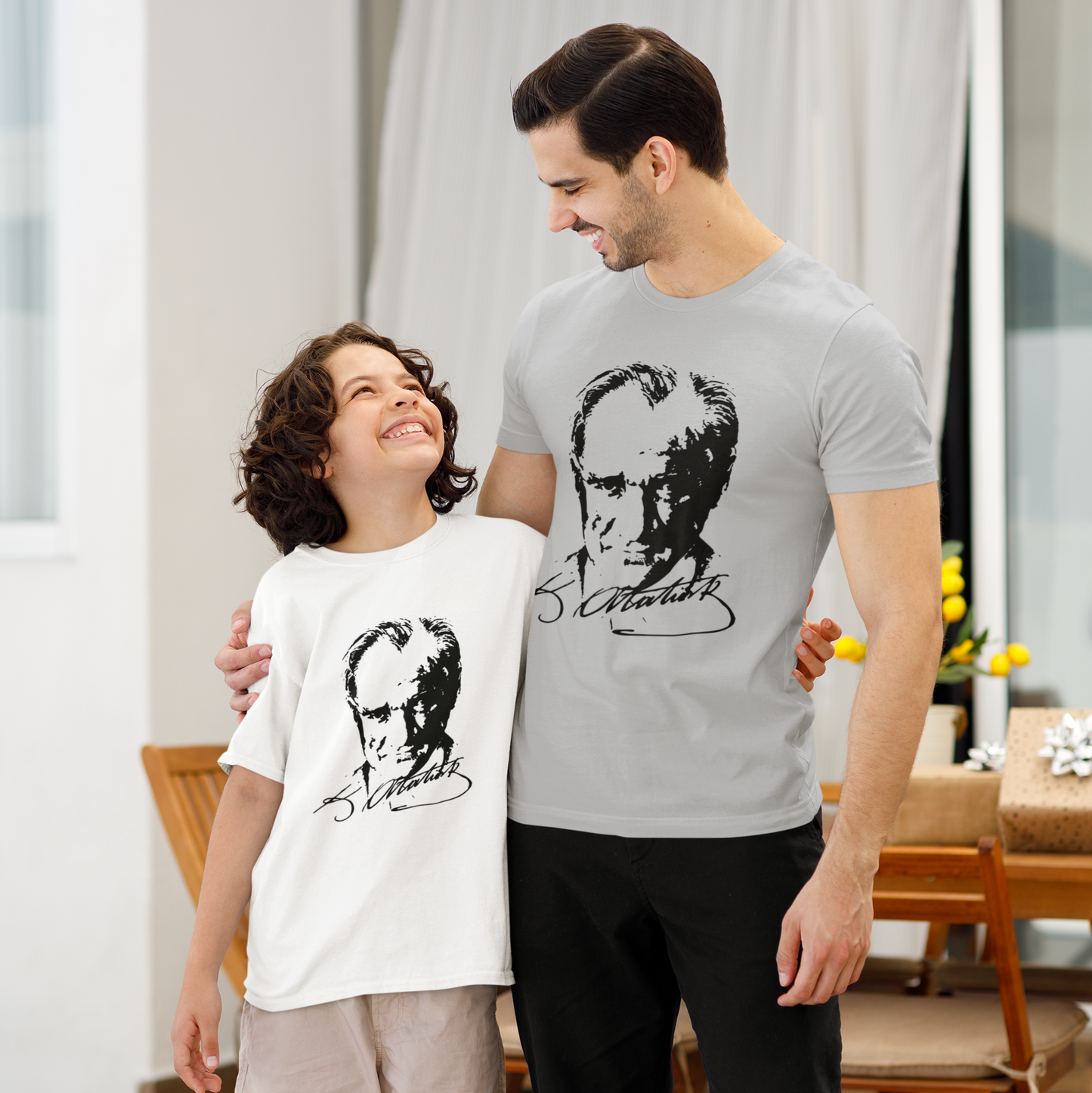 Atatürk Portresi Çocuk T-Shirt - %100 Pamuk