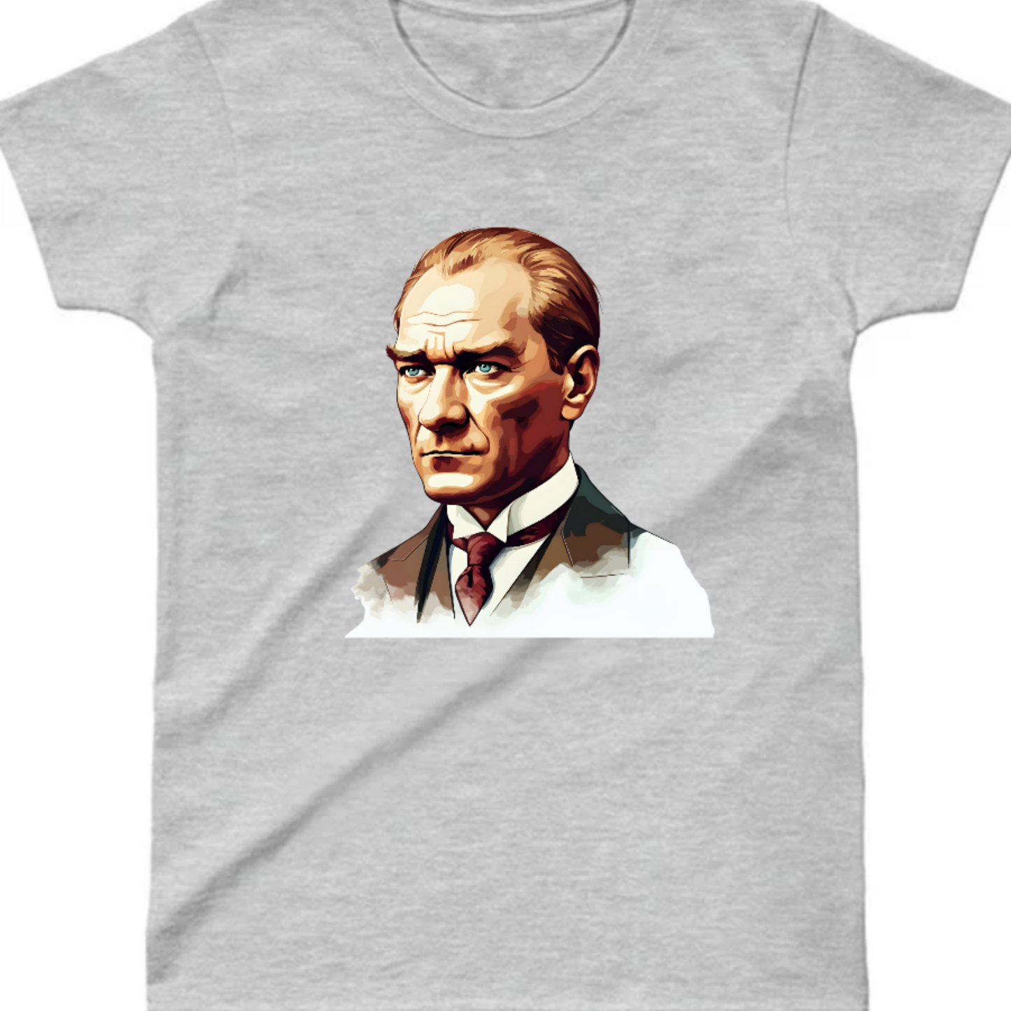 Atatürk Portre Çocuk T-Shirt - %100 Pamuk