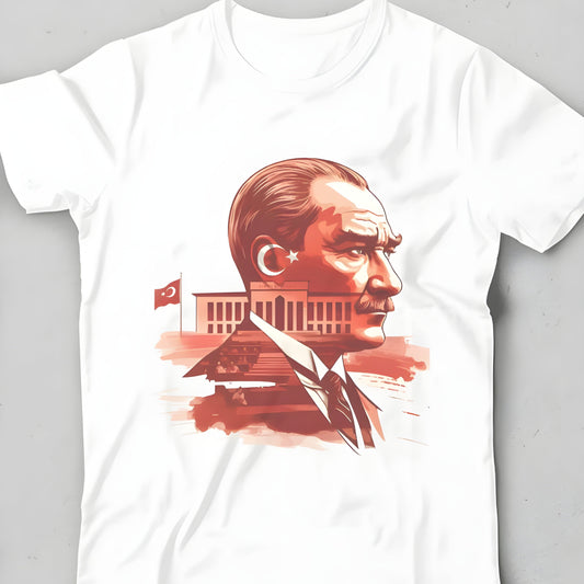 Atatürk Silüet Çocuk T-Shirt - %100 Pamuk