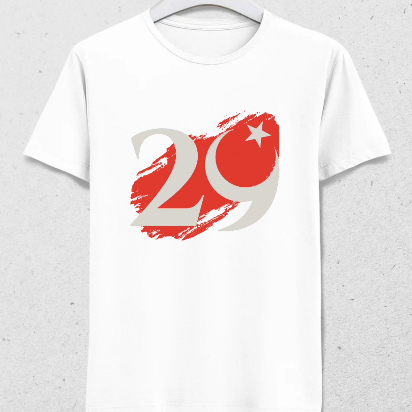 29 Ekim Temalı T-Shirt - %100 Pamuk - Erkek