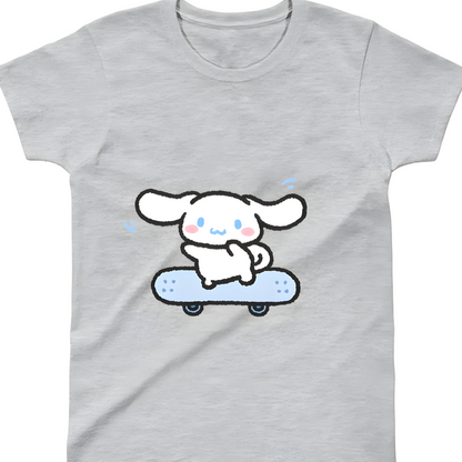 Cinnamoroll Skateboard Çocuk T-Shirt - %100 Pamuk