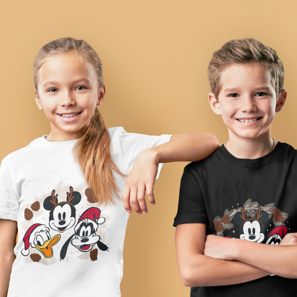 Disney Karakterleri Özel Tasarım Çocuk T-Shirt - %100 Pamuk