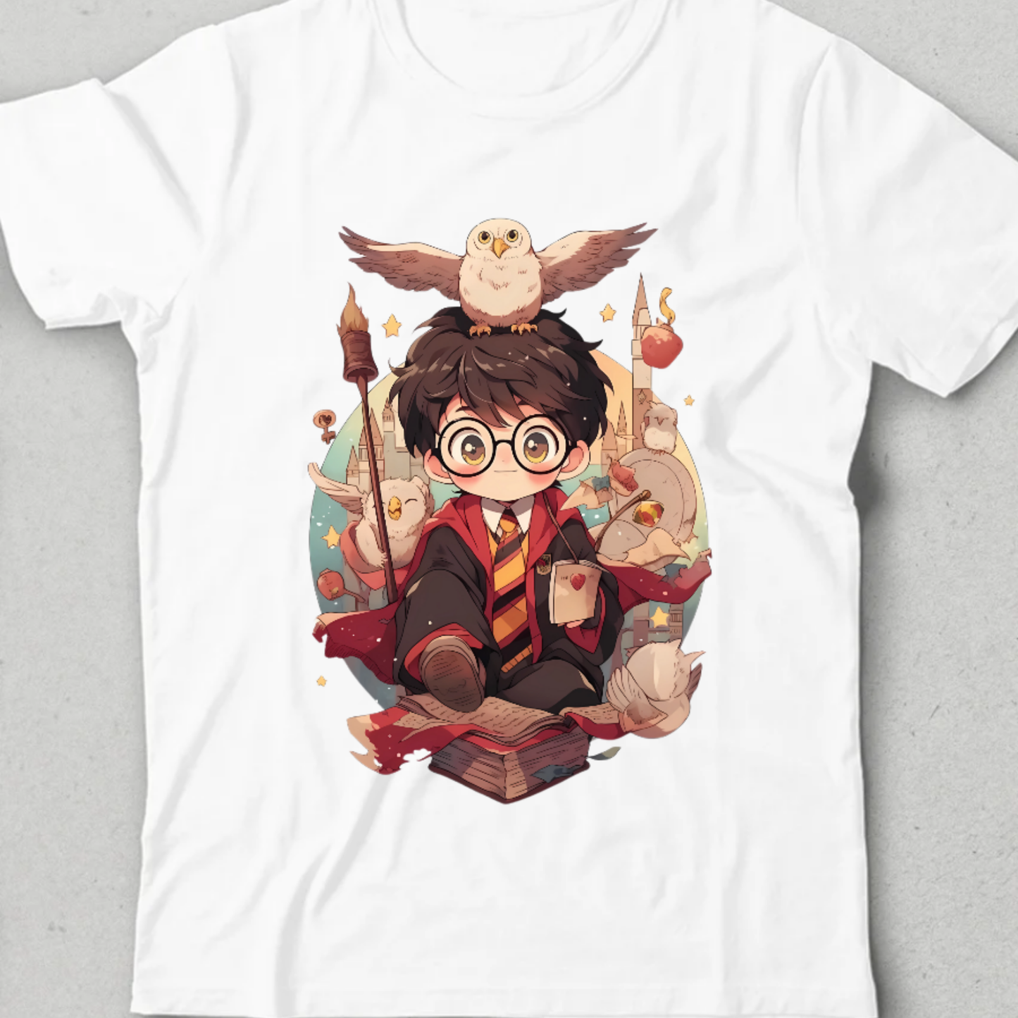 Harry Potter Çizgi Tarzı Çocuk T-shirt - %100 Pamuk