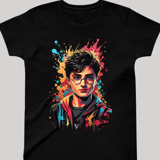 Renkli Harry Potter Çocuk T-shirt - %100 Pamuk