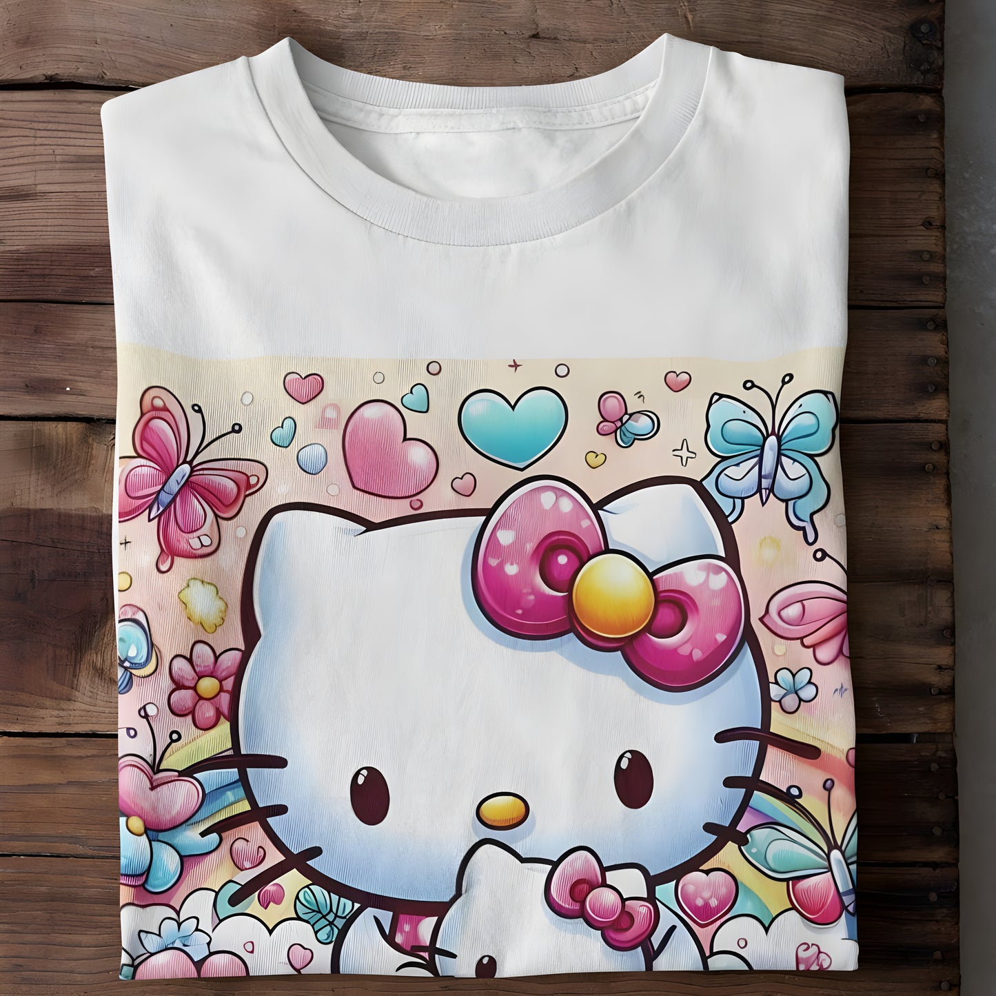 Hello Kitty Flower Çocuk T-Shirt - %100 Pamuk