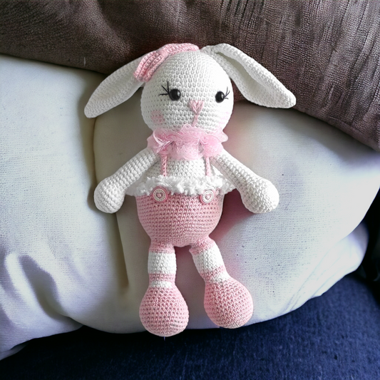 Newborn Sleeping Companion Pink Rabbit