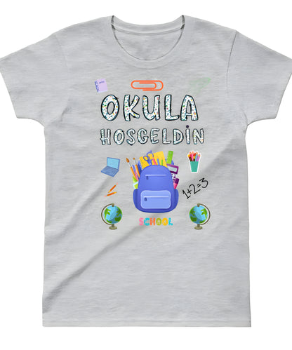 Okula Hoşgeldin Çocuk T-Shirt - %100 Pamuk