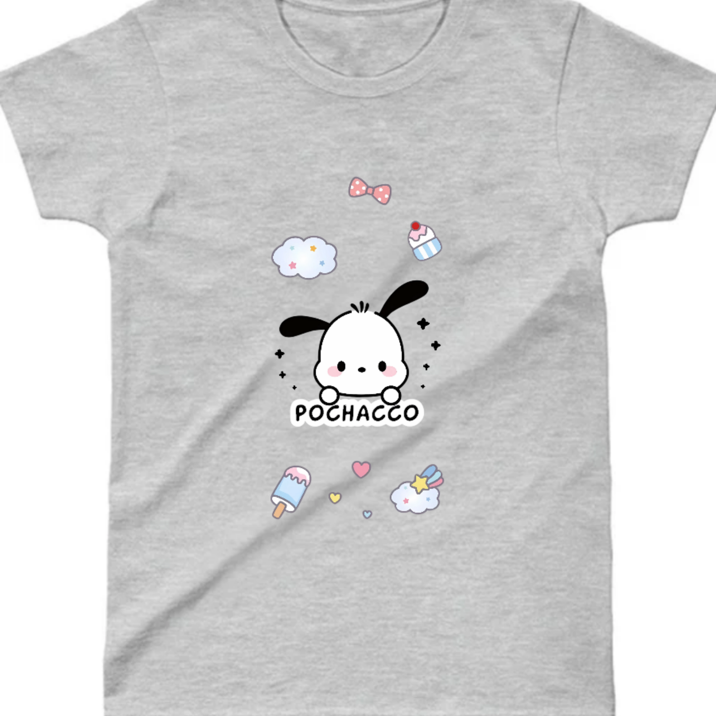 Minimalist Pochacco Çocuk T-shirt - %100 Pamuk