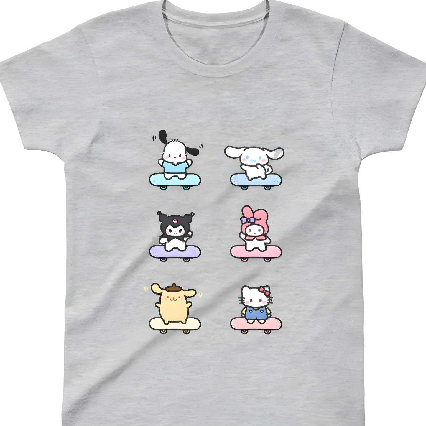 Sanrio All Skateboard Çocuk T-Shirt - %100 Pamuk