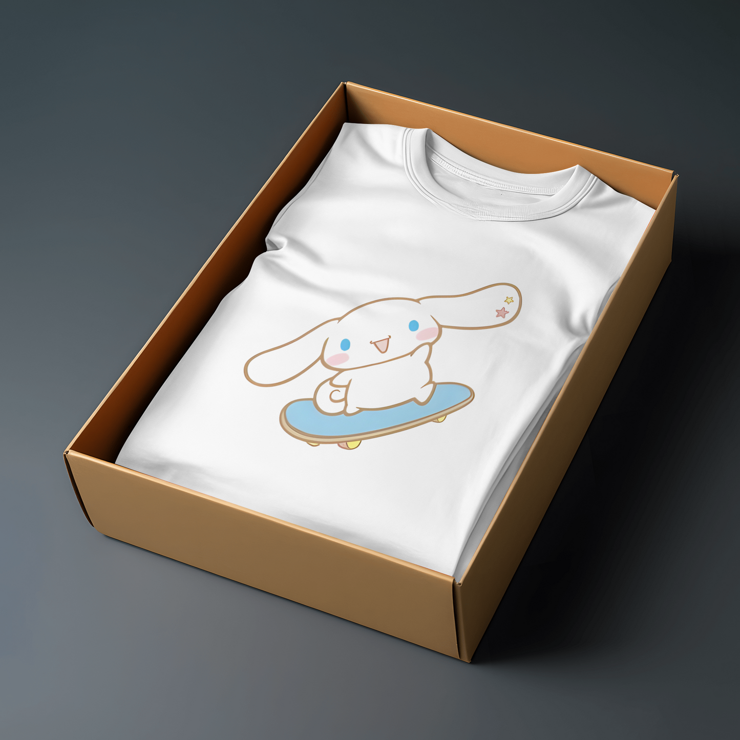 Cinnamoroll Skateboard Çocuk T-Shirt - %100 Pamuk